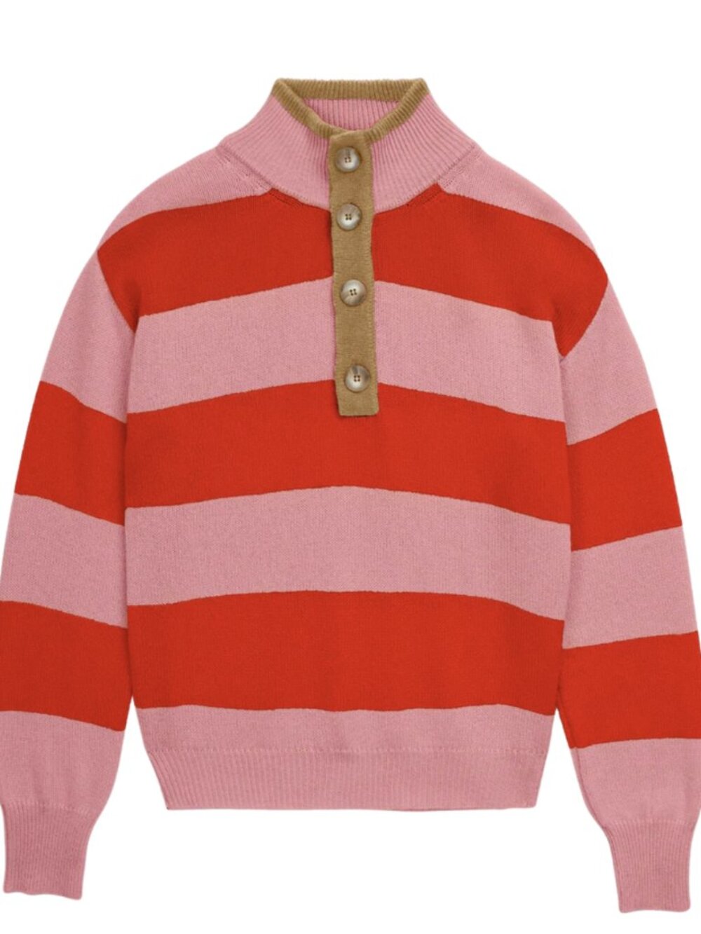 GARIN: Diana Sweater - Pink & Red Midway Knit - 100% Cashmere